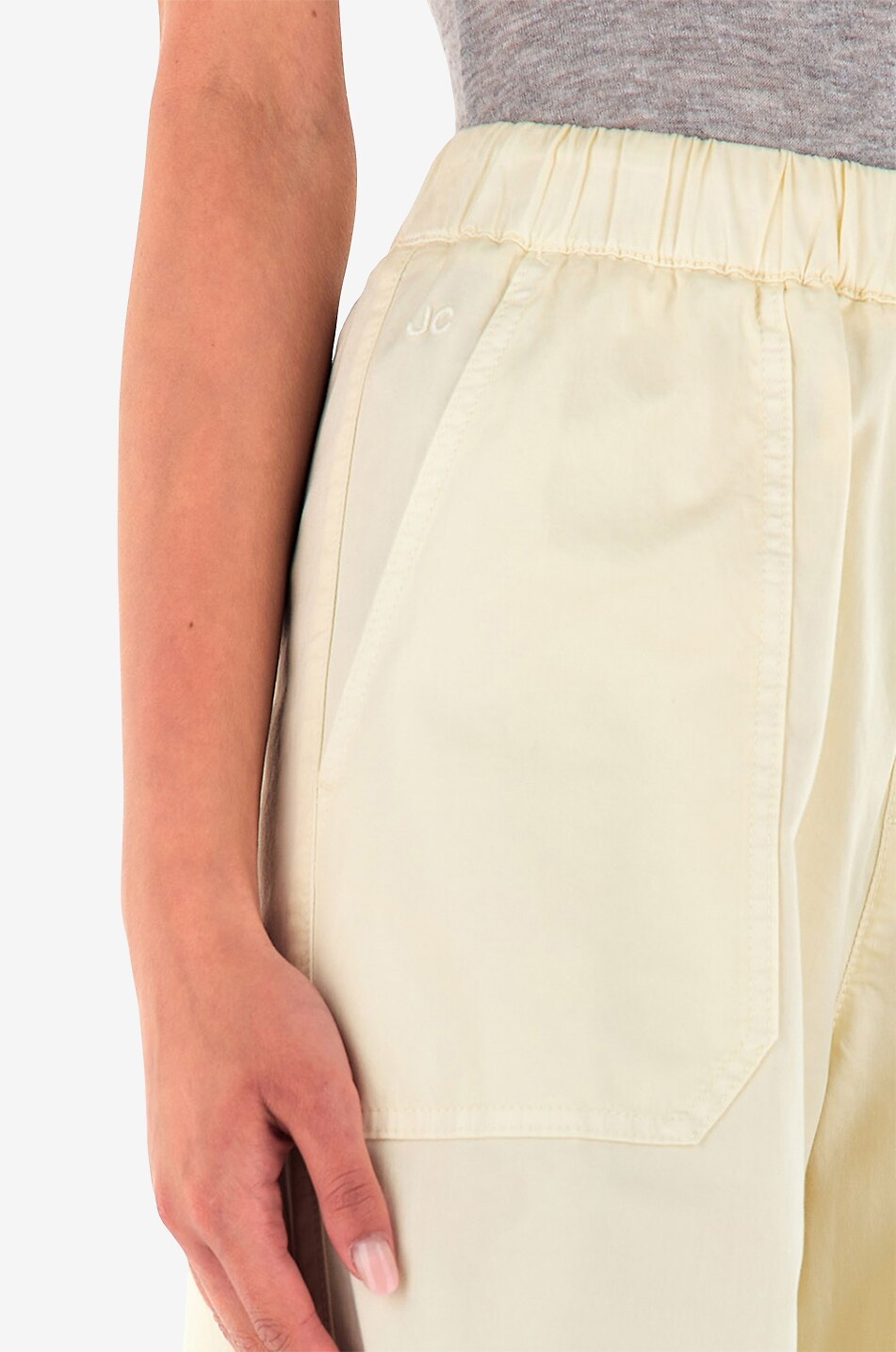 JACOB COHEN COUTURE Pantalon esprit jogger ample en satin Jamie Femme BEIGE 5