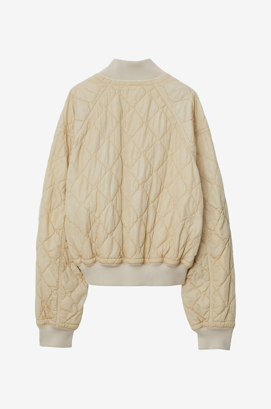 BURBERRY Oversize-Stepp-Bomberjacke Damen Hellbeige 2