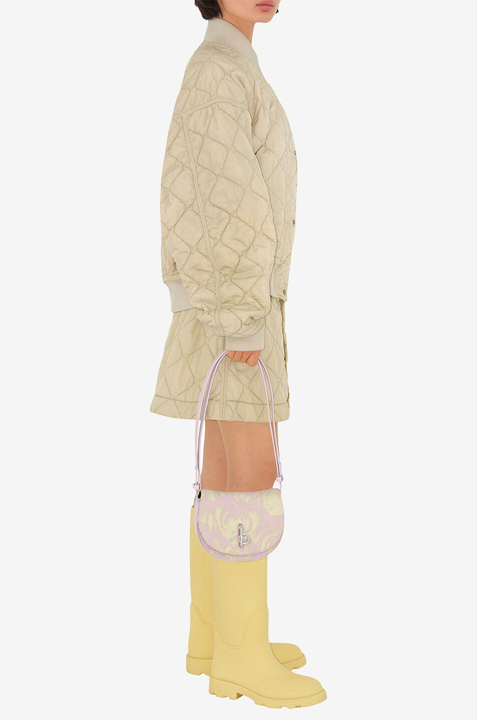 BURBERRY Oversize-Stepp-Bomberjacke Damen Hellbeige 4