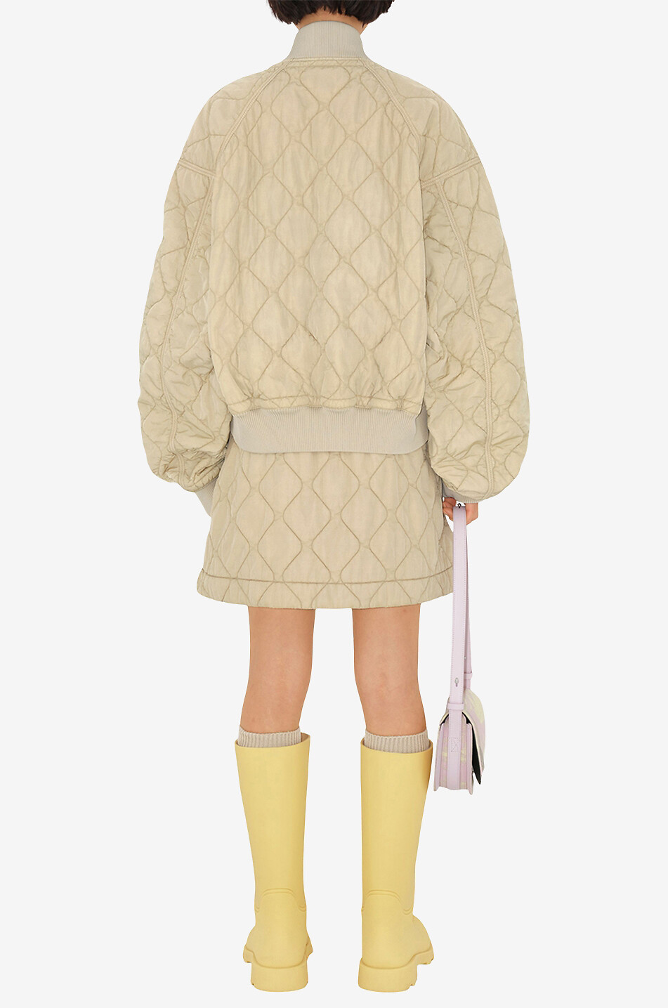 BURBERRY Oversize-Stepp-Bomberjacke Damen Hellbeige 5