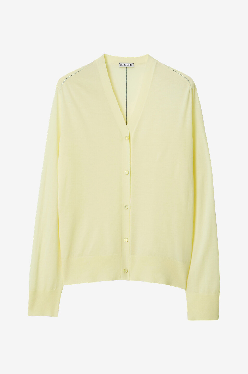 Cardigan boutonné à col V en laine