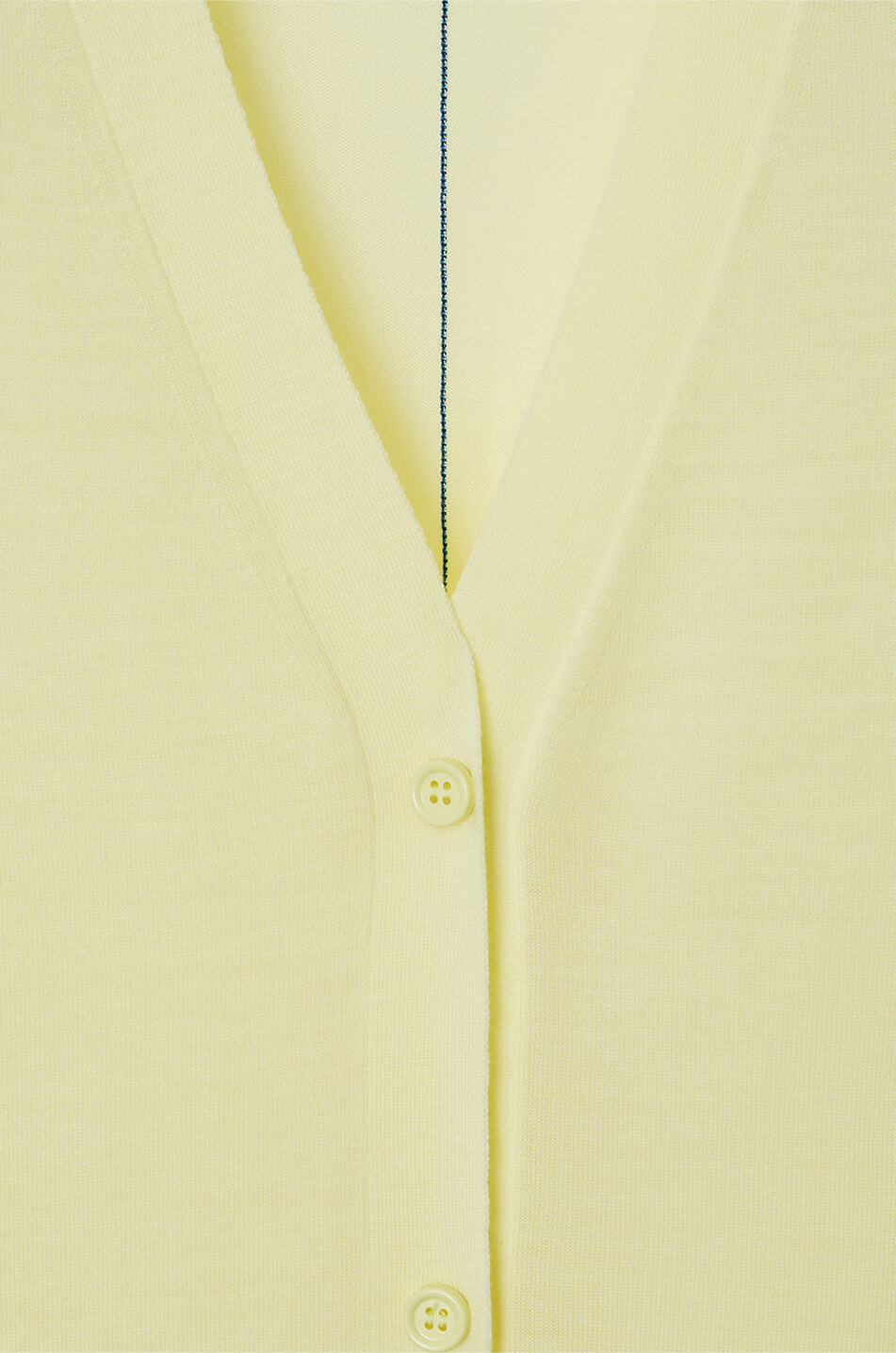Cardigan boutonné à col V en laine