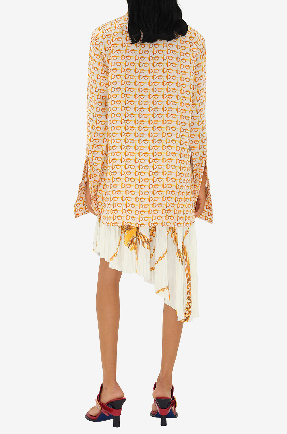 BURBERRY Monogram-printed silk shirt Women MULTI COLOURED 6