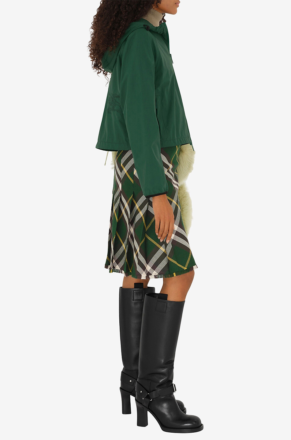 BURBERRY Check short wool skirt Women MULTI COLOURED 4