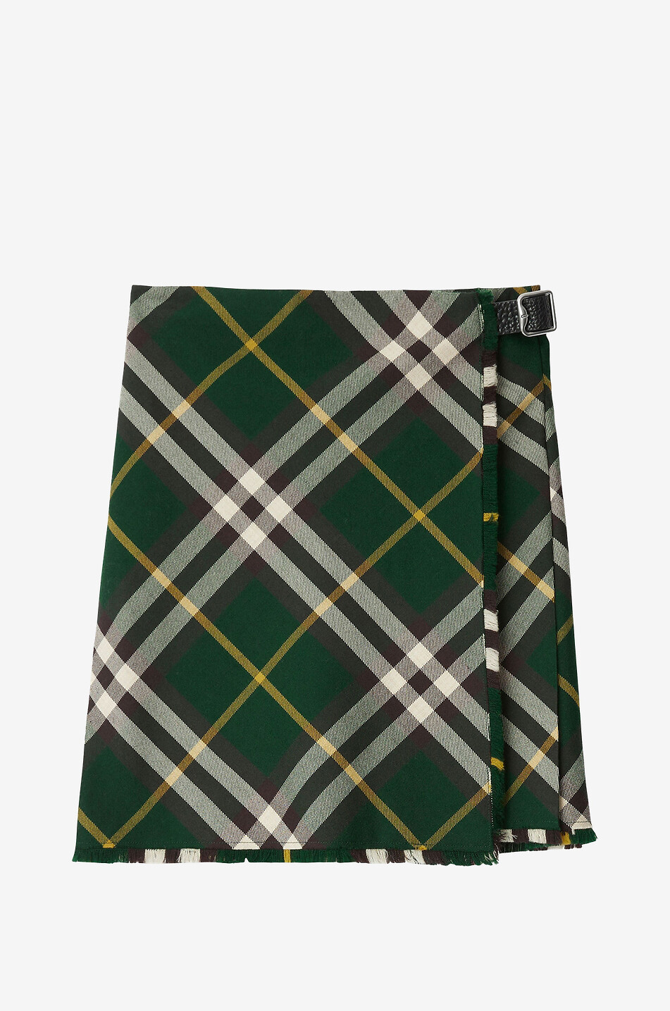 Kurzer Rock aus Wolle Check