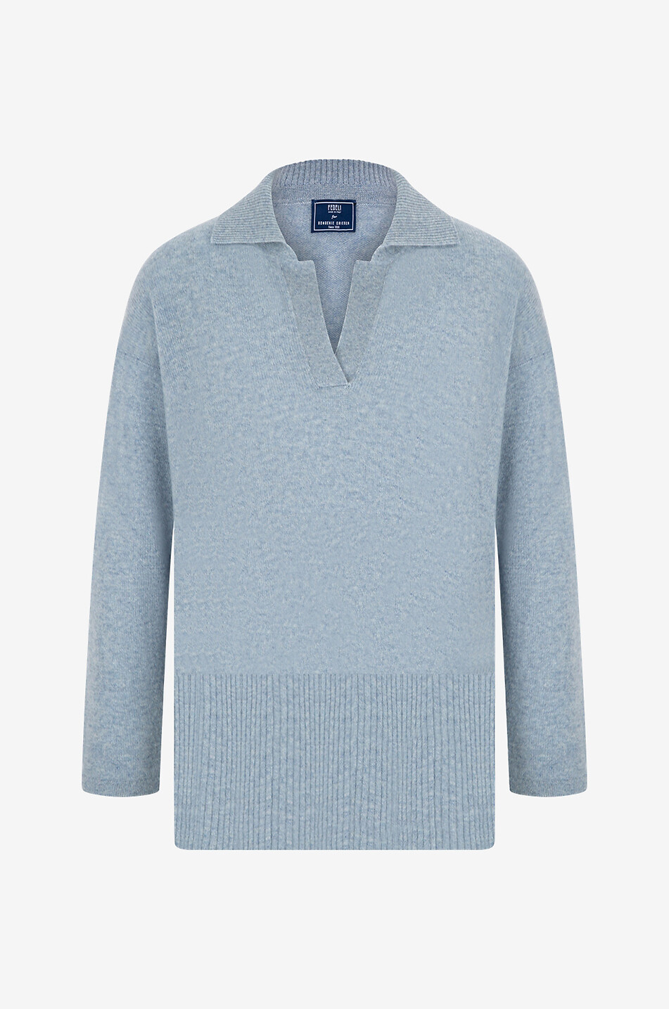 Niche polo collar cashmere jumper