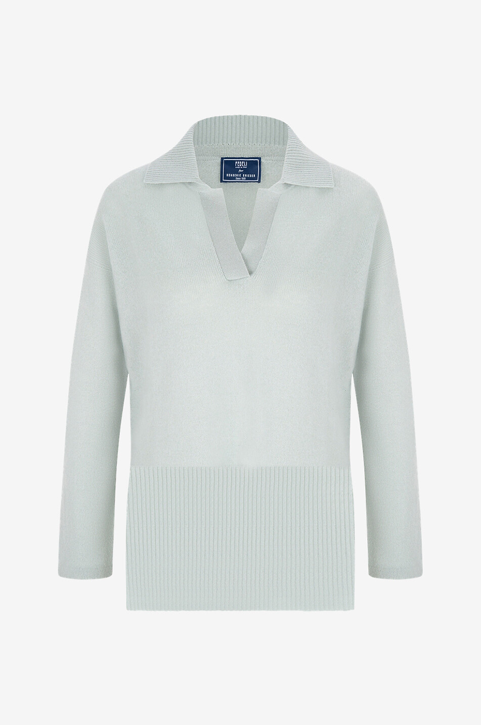 Niche polo collar cashmere jumper