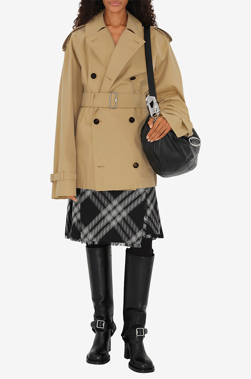 Kurzer Trenchcoat aus Baumwolle