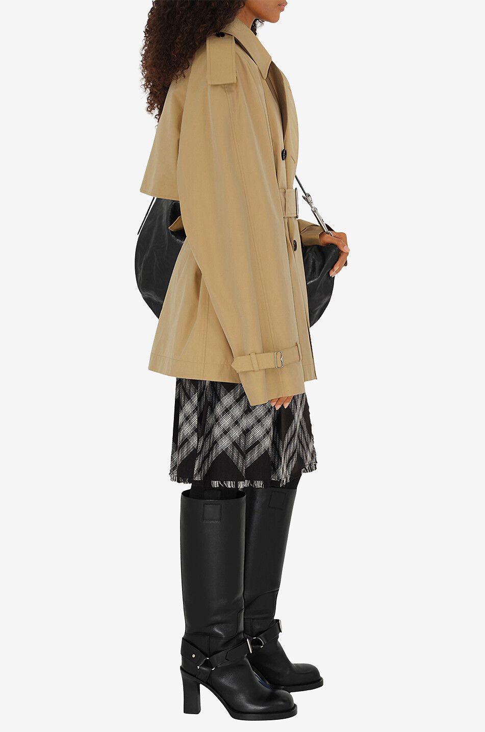 BURBERRY Kurzer Trenchcoat aus Baumwolle Damen BEIGE 4