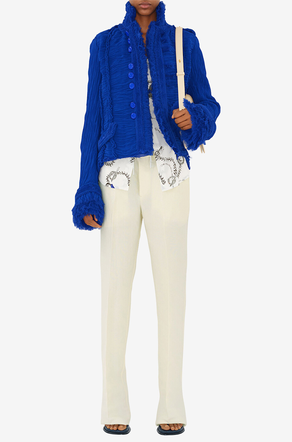Pantalon carotte en toile