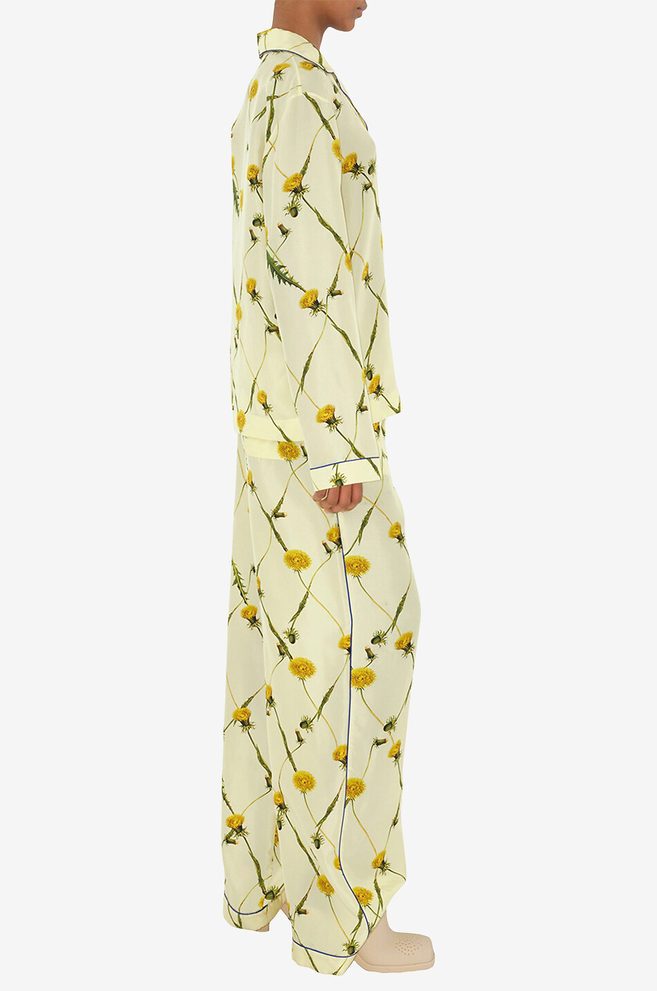 BURBERRY Dandelion patterned silk pyjama trousers Women MULTI COLOURED 4