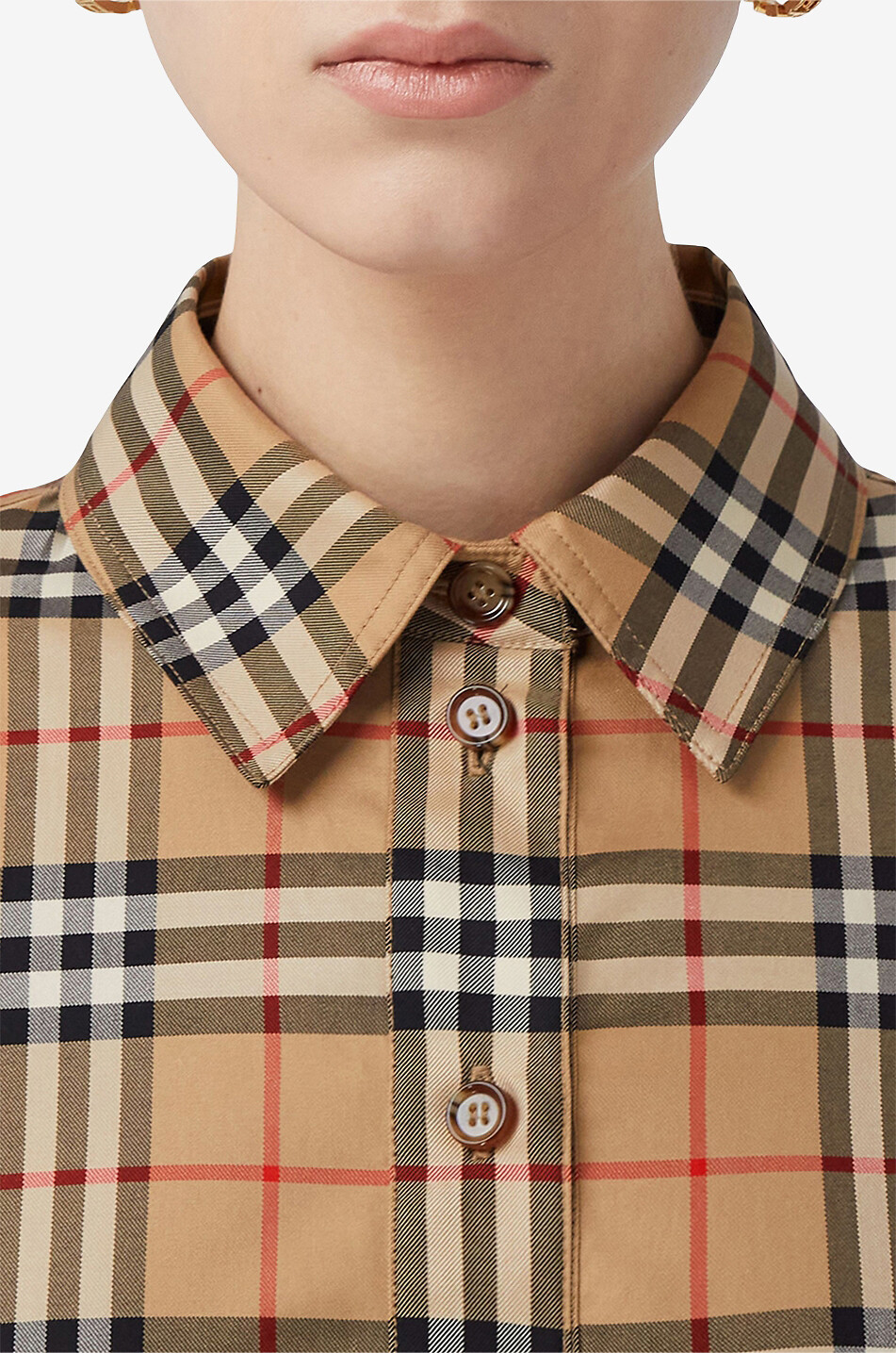 Burberry good Plaid dress blouse