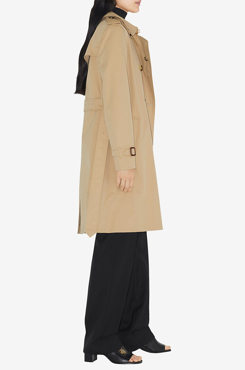 BURBERRY Trench Héritage mi-long Kensington Femme CAMEL 4