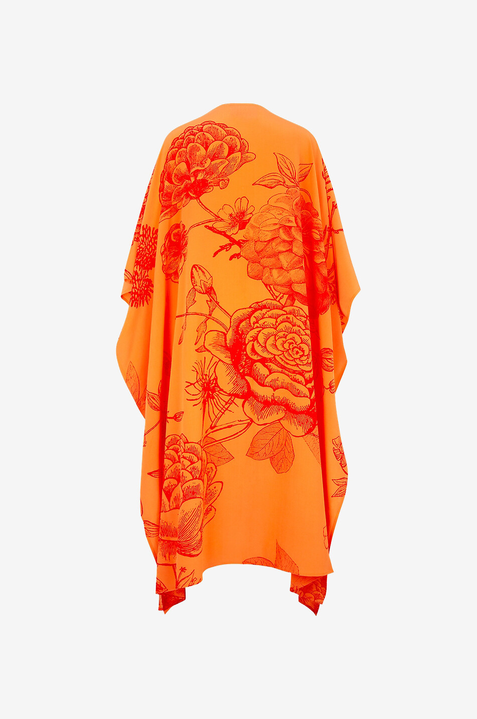 SIMONE BRUNS Lange Tunika aus Seide Flower Explosion Damen ORANGE 2