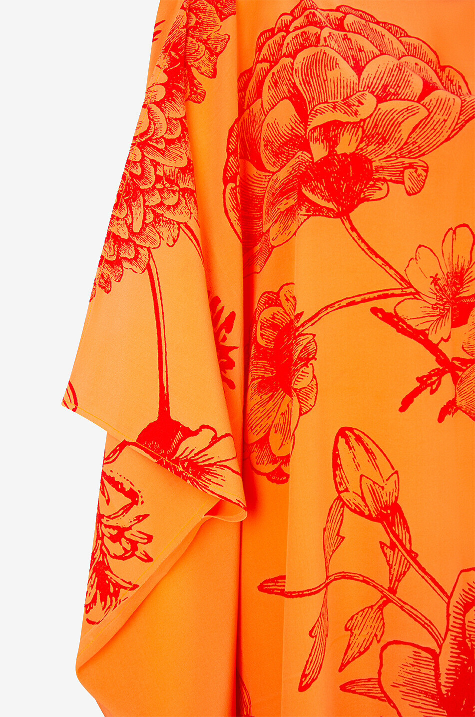 SIMONE BRUNS Lange Tunika aus Seide Flower Explosion Damen ORANGE 3