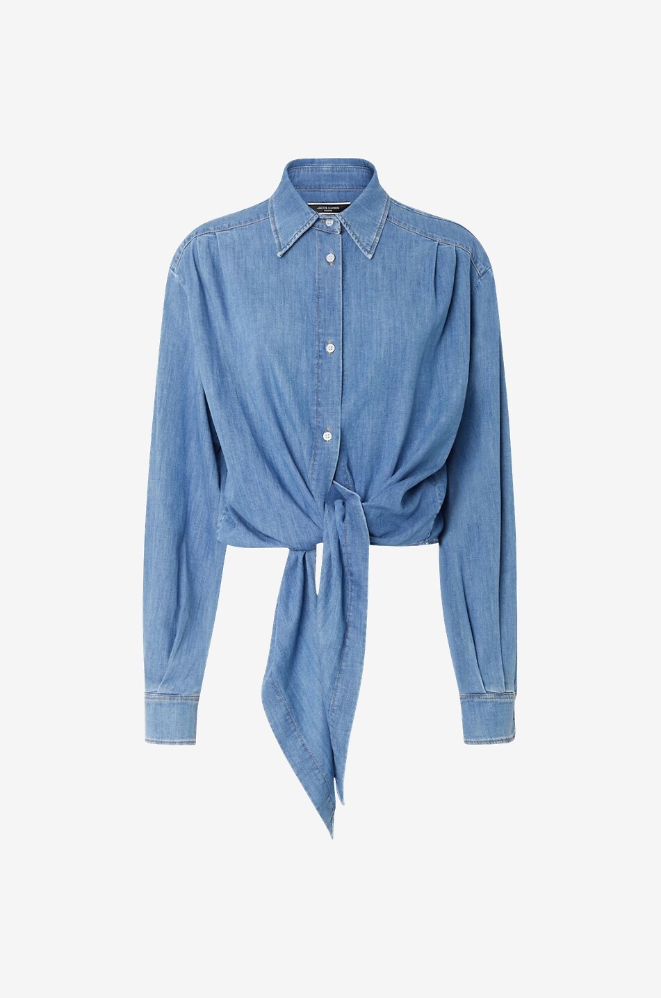 Hemd zum Knoten mit langen Ärmeln aus Denim