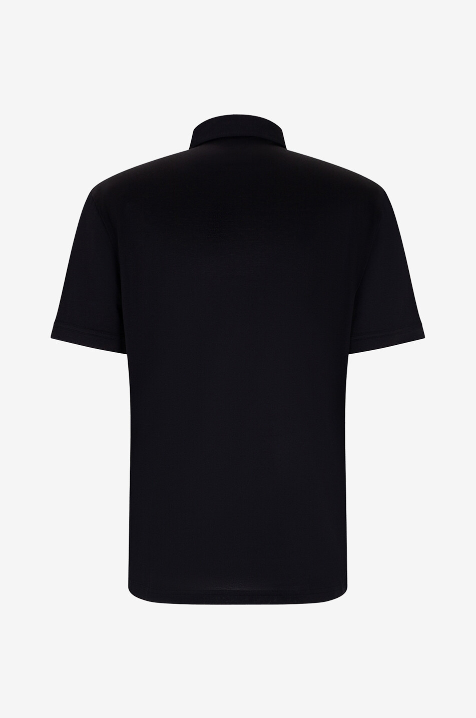 MONCLER Polo à manches courtes et patch logo uni Homme NOIR 2