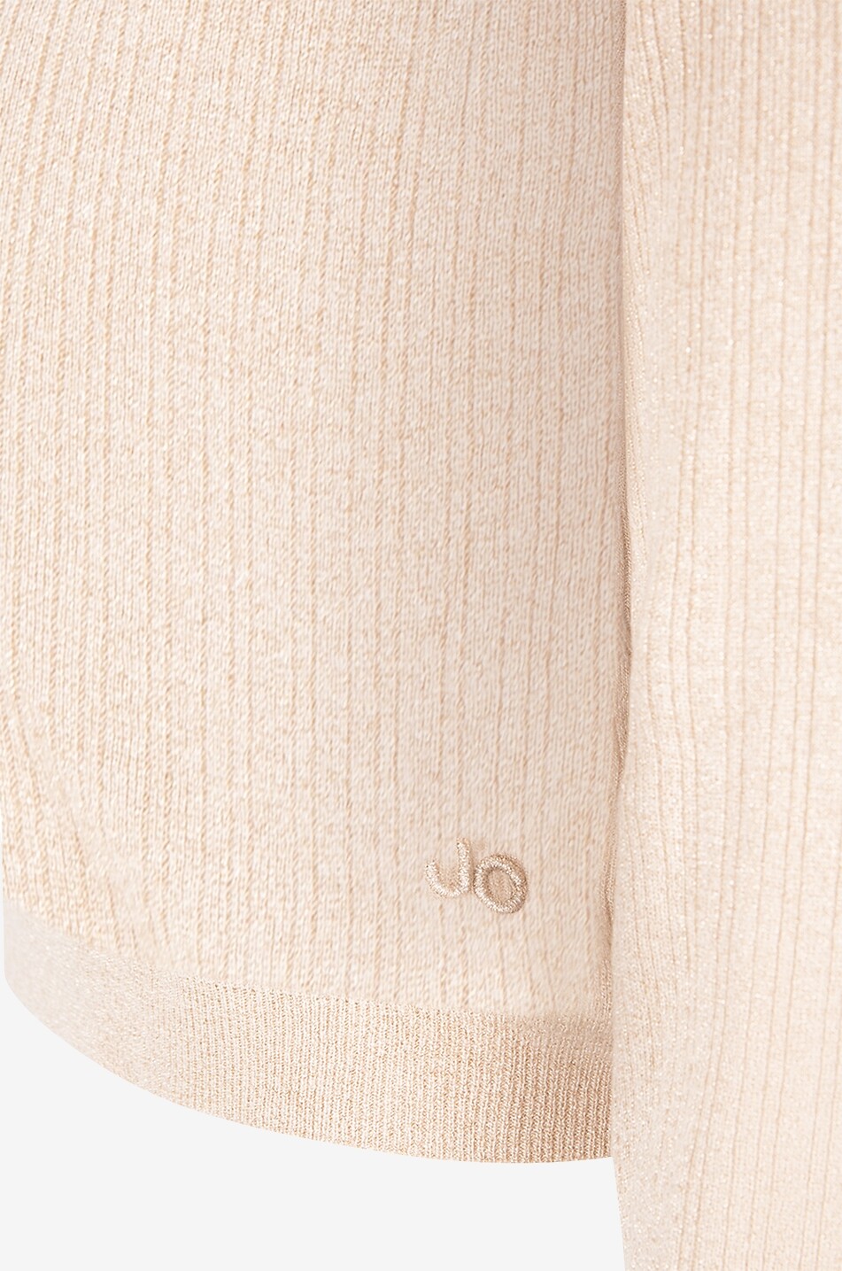 Rippstrickpullover mit offenem gezwirbeltem Rücken