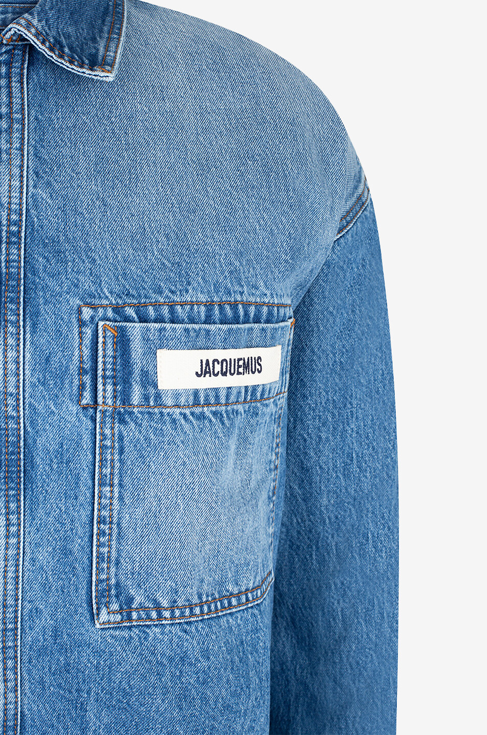 JACQUEMUS La Chemise De-Nîmes Blue-Tabac boxy shirt jacket Men BLUE 3