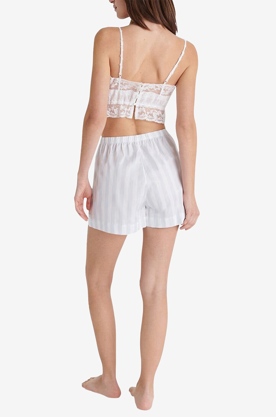 ERES Gestreifte Pyjamashorts aus Baumwollsatin Pause Damen BUNT 3