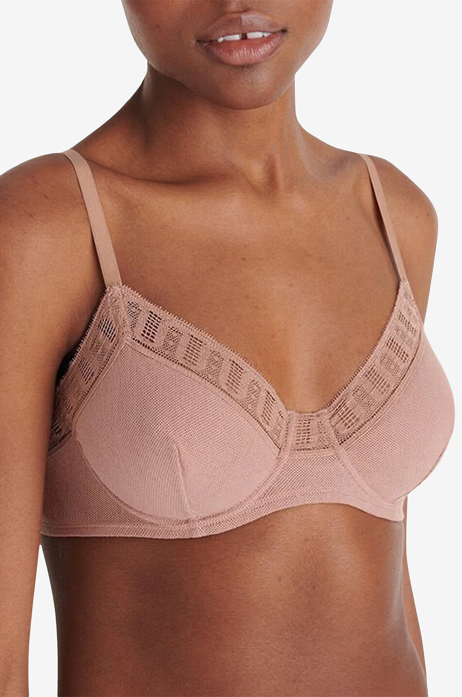ERES Bügel-BH aus Spitze und Tüll Infime Damen Mittle beige 4