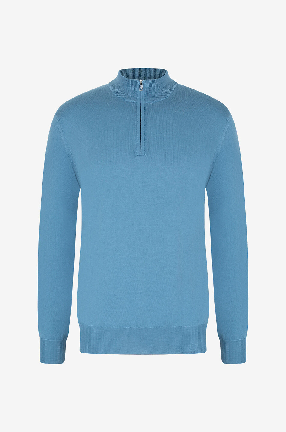 Cashwool half-zip stand-up collar extrafine merino wool jumper
