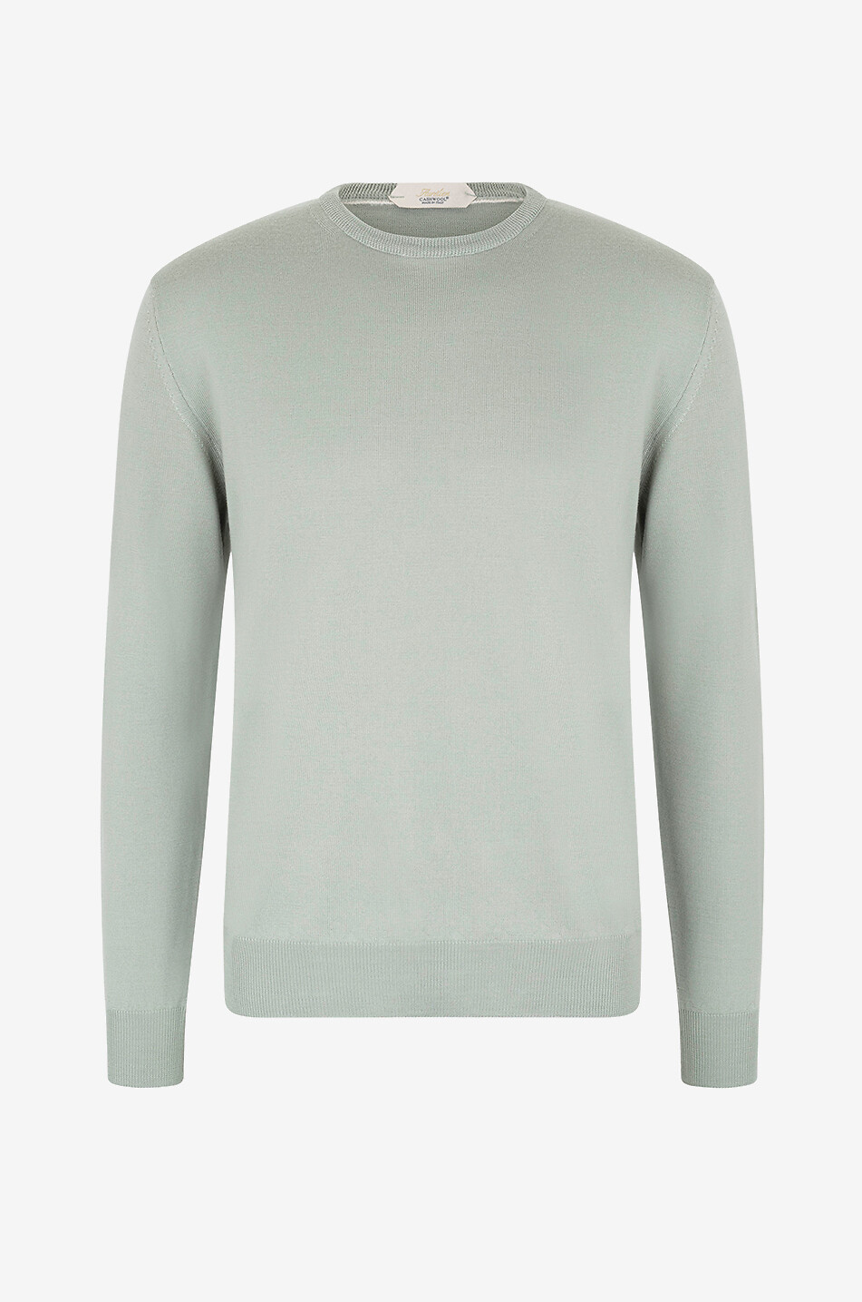 AURELIEN Cashwool fine crewneck jumper Men LIGHT KHAKI 1