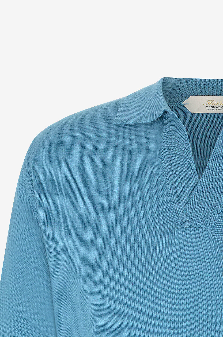 AURELIEN Polo à manches courtes en maille Cashwool Homme BLEU 6