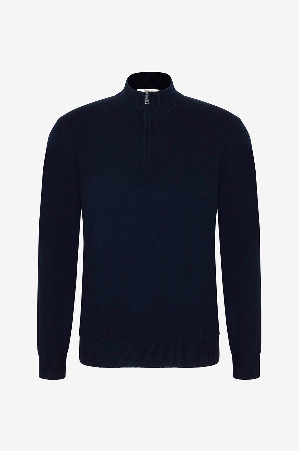 AURELIEN Cashwool half-zip stand-up collar extrafine merino wool jumper Men DARK BLUE 1