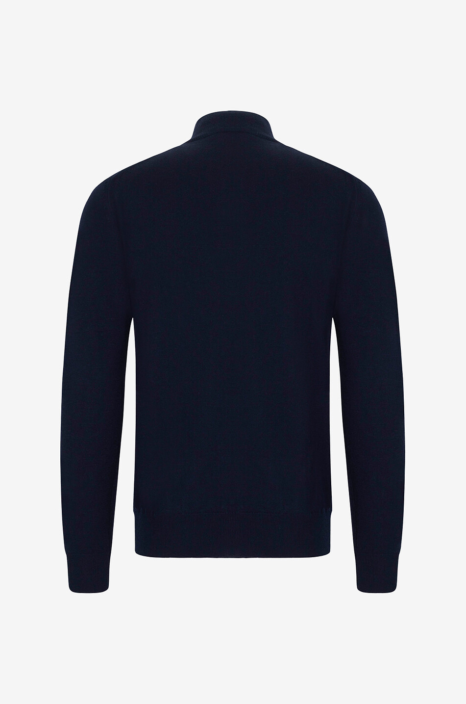 AURELIEN Cashwool half-zip stand-up collar extrafine merino wool jumper Men DARK BLUE 2