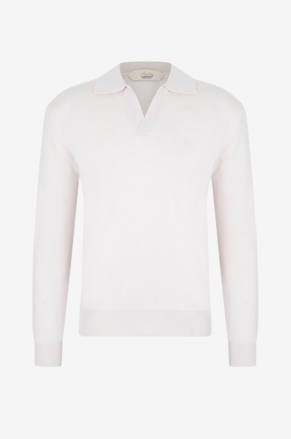 AURELIEN Feiner Polohemd-Pullover aus Wolle Cashwool Herren CREMEFARBEN 1