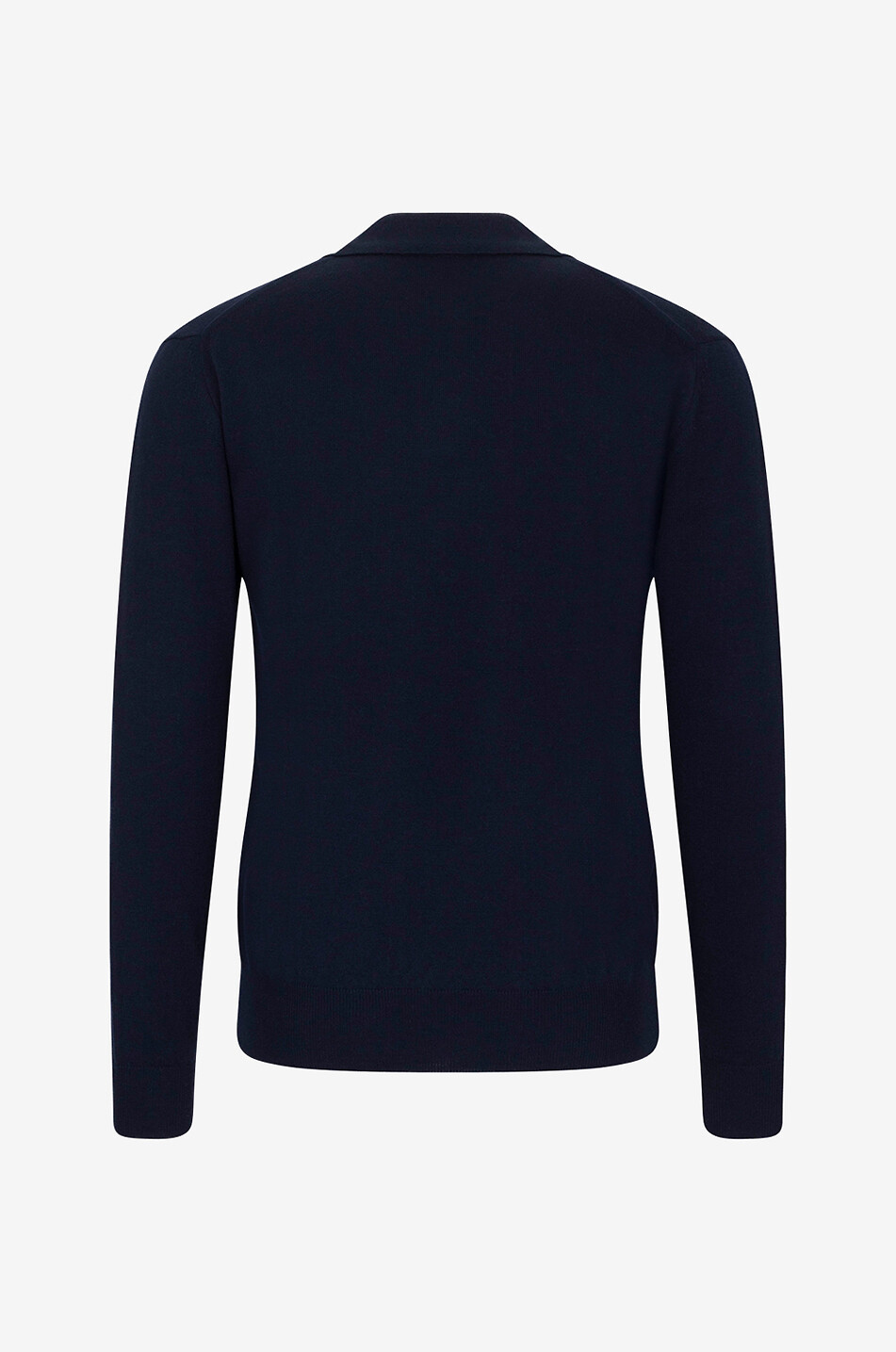 AURELIEN Feiner Polohemd-Pullover aus Wolle Cashwool Herren DUNKELBLAU 2
