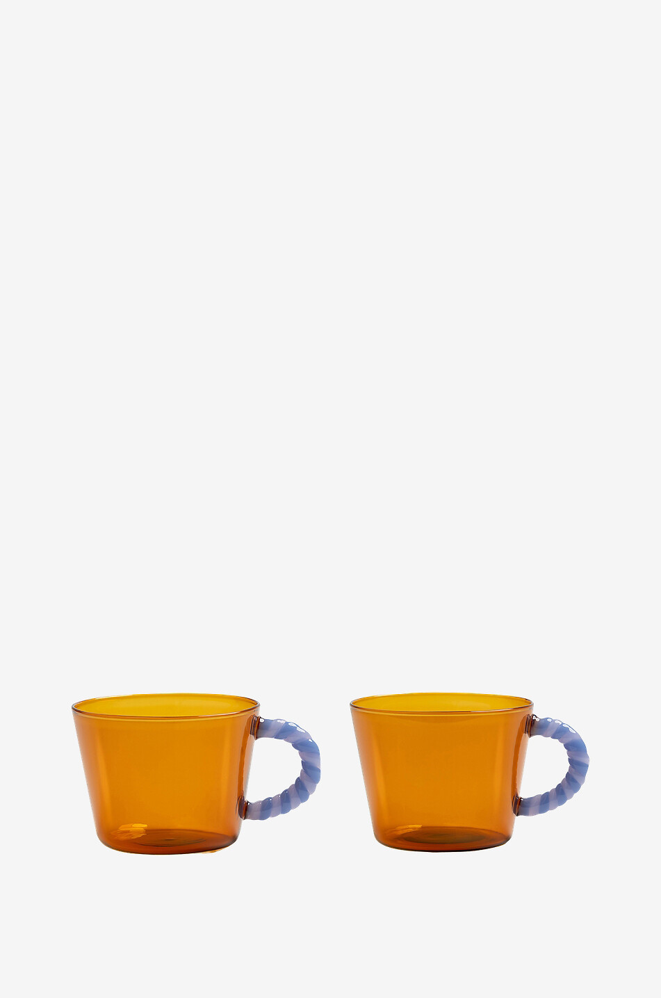 Duet Amber set of 2 glass mugs
