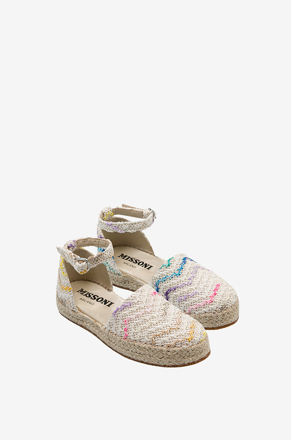 Espadrilles fille en maille à chevrons
