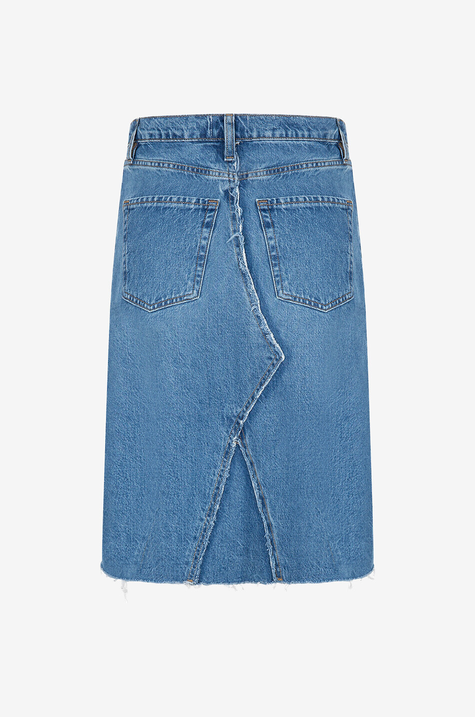 Jupe courte en denim de coton recyclé Deconstructes Mabel
