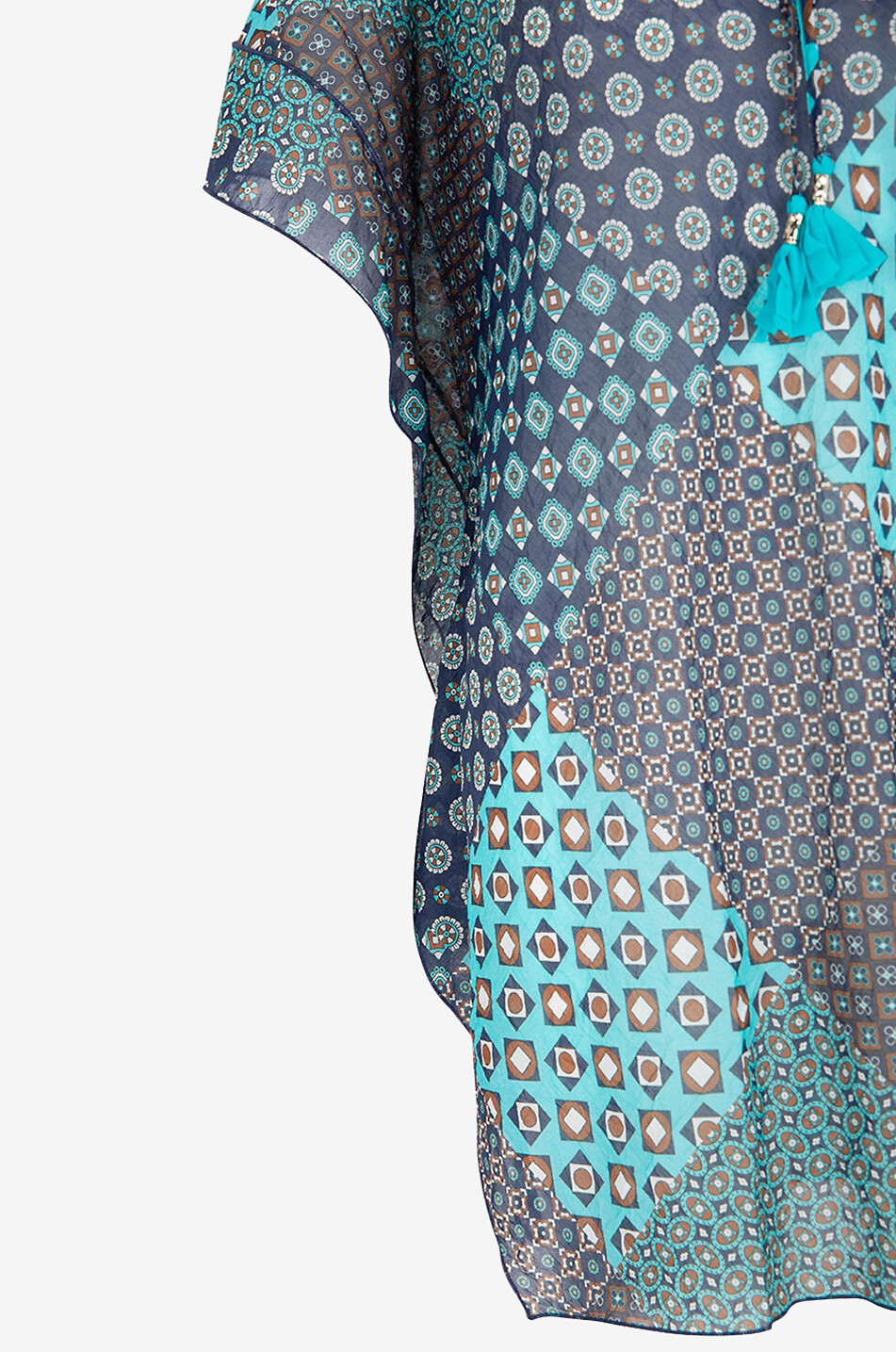 Strandkaftan aus Baumwolle und Seide Iperico