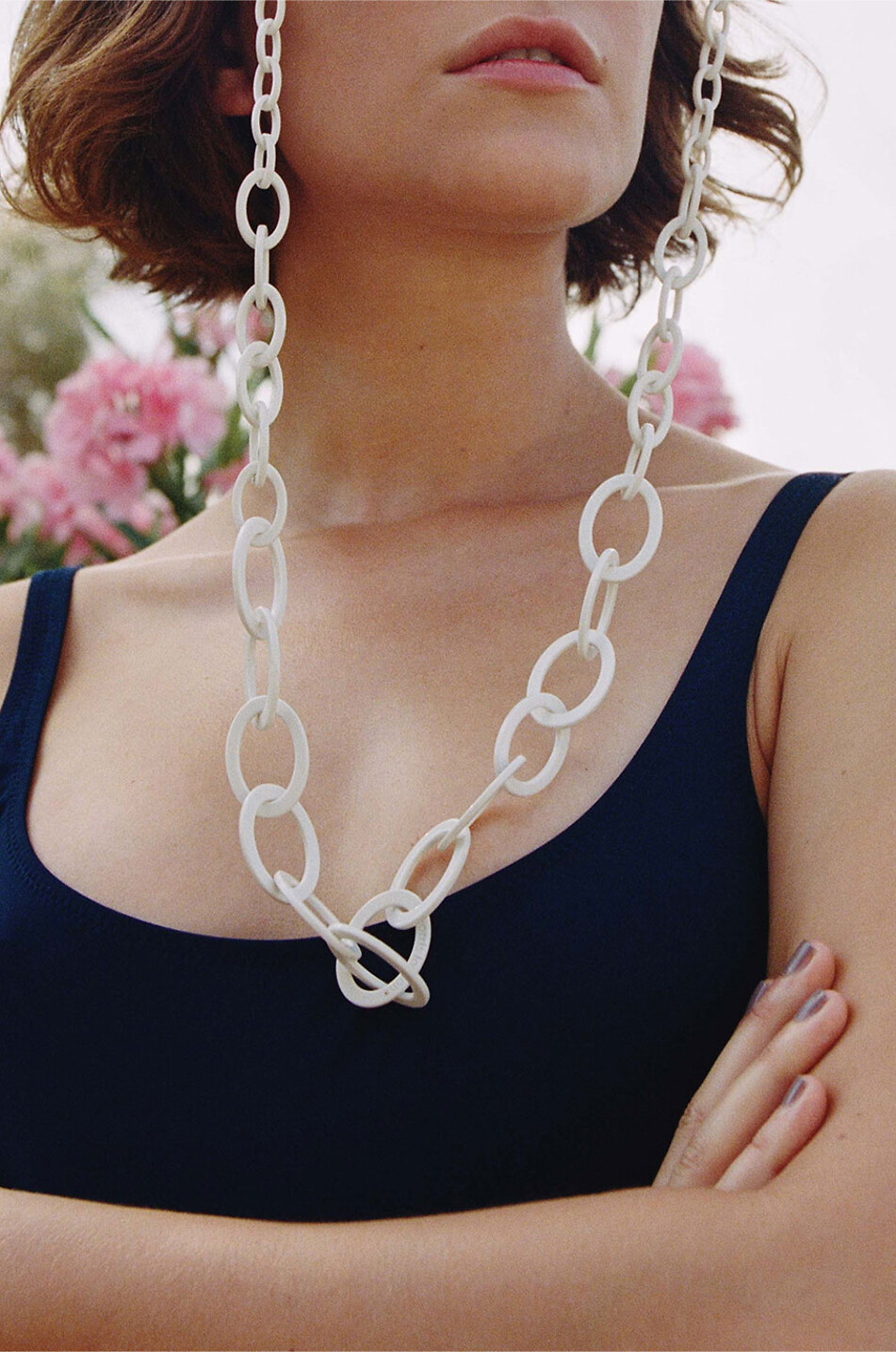 ORRIS LONDON Smiley Nature Inspired Ivory White eyewear chain Women EGGSHELL 2