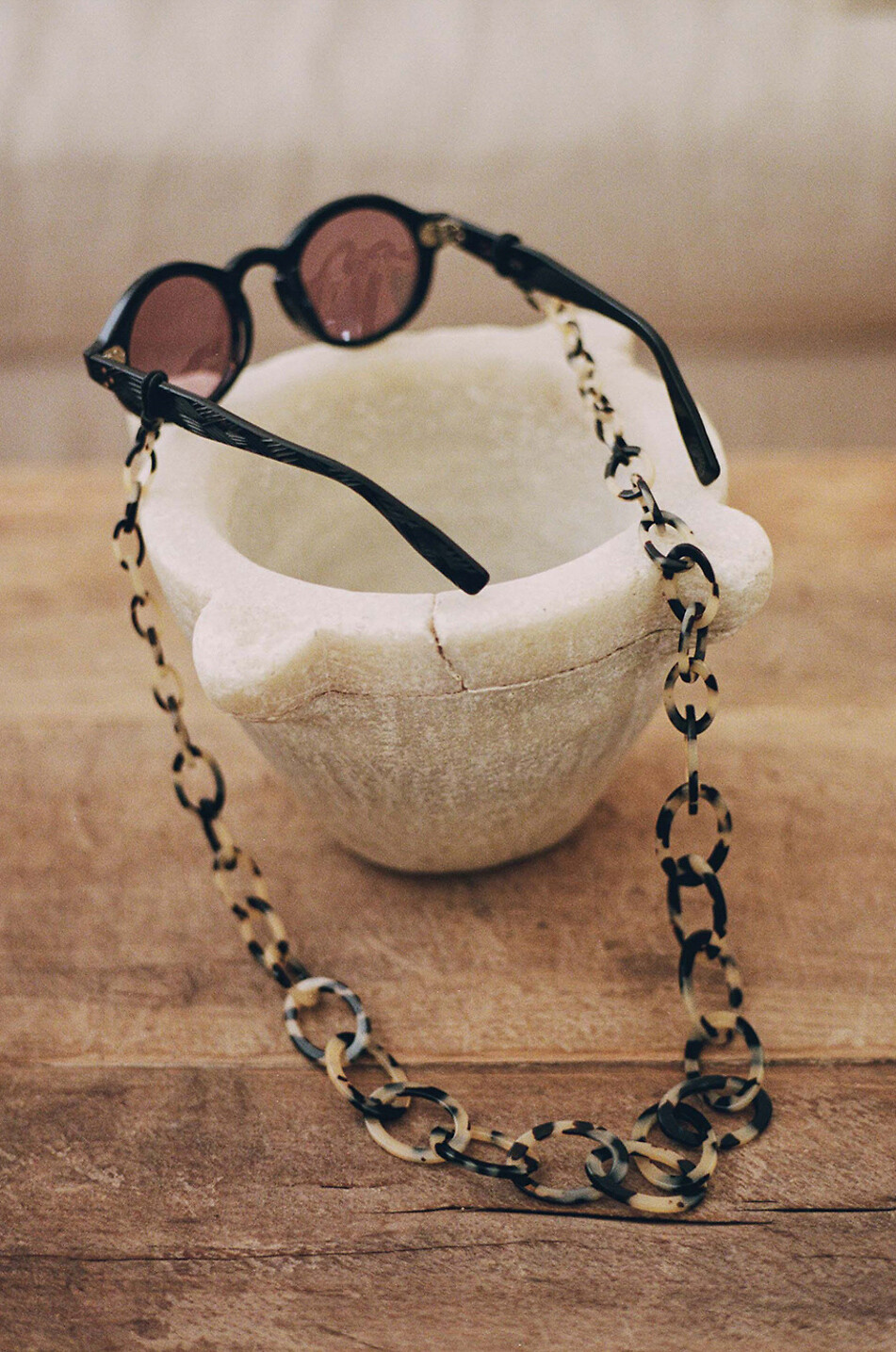 ORRIS LONDON Chaîne à lunettes Smiley Nature Inspired Light Tokyo Femme MARRON CLAIR 2