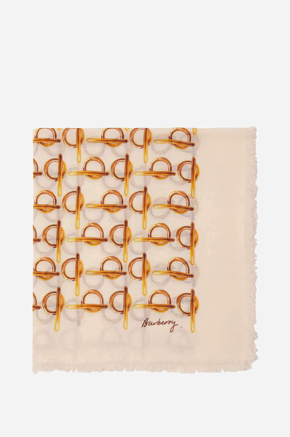 BURBERRY b monogram printed wool scarf Women MULTI COLOURED 1