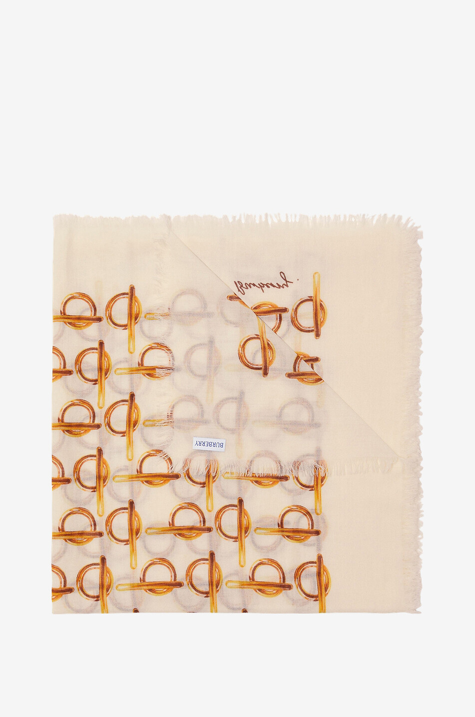 BURBERRY b monogram printed wool scarf Women MULTI COLOURED 2