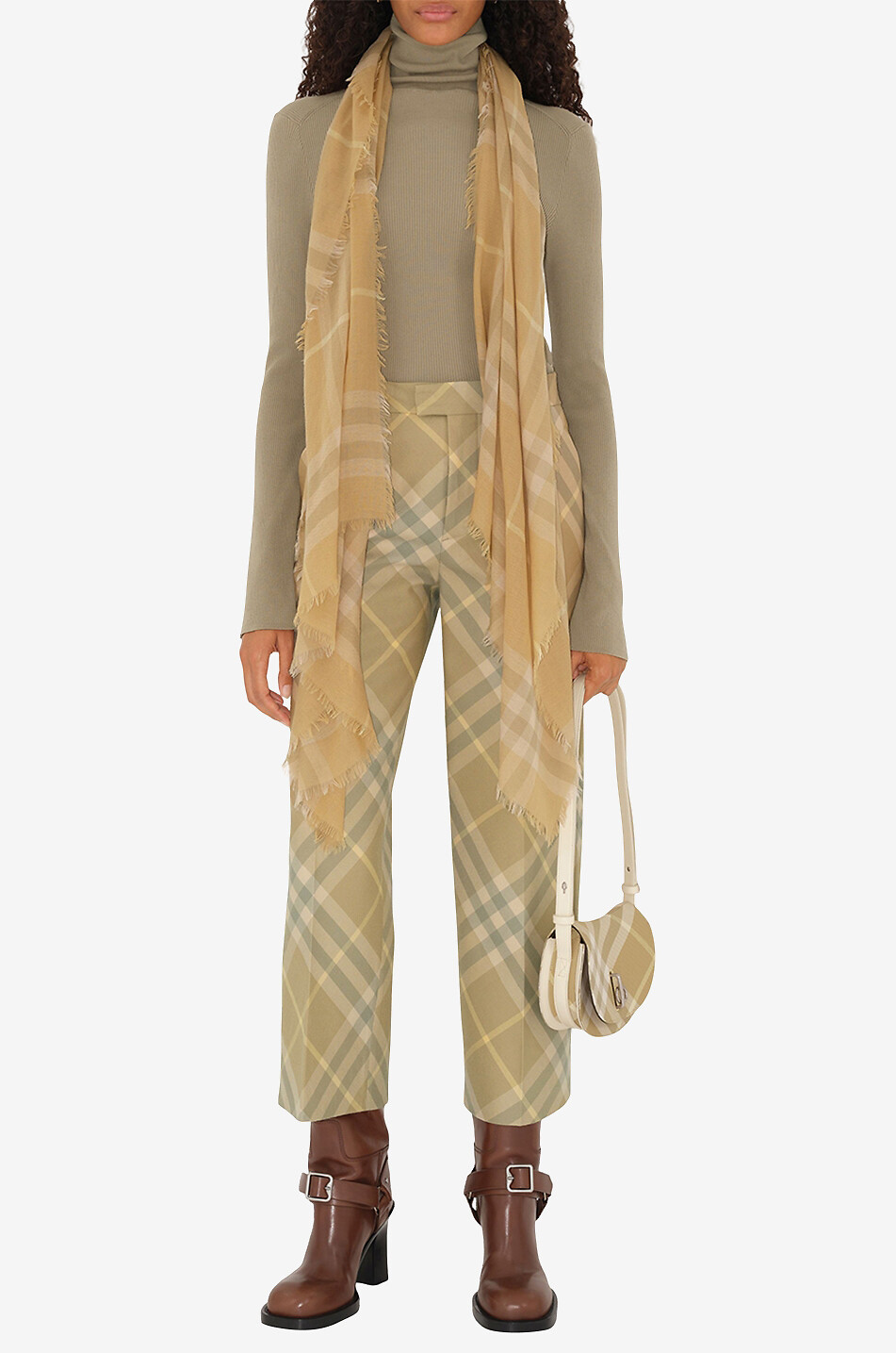 BURBERRY Schal aus Wolle Check Damen BUNT 3