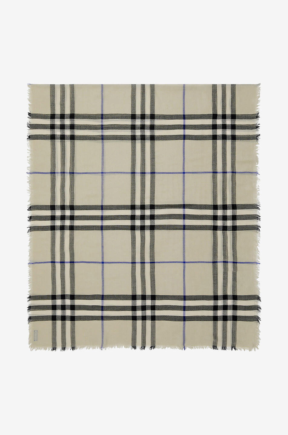 BURBERRY Écharpe en laine Check Femme VERT CLAIR 5