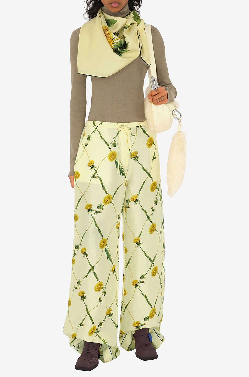 BURBERRY Dandelion silk shawl Women MULTI COLOURED 3
