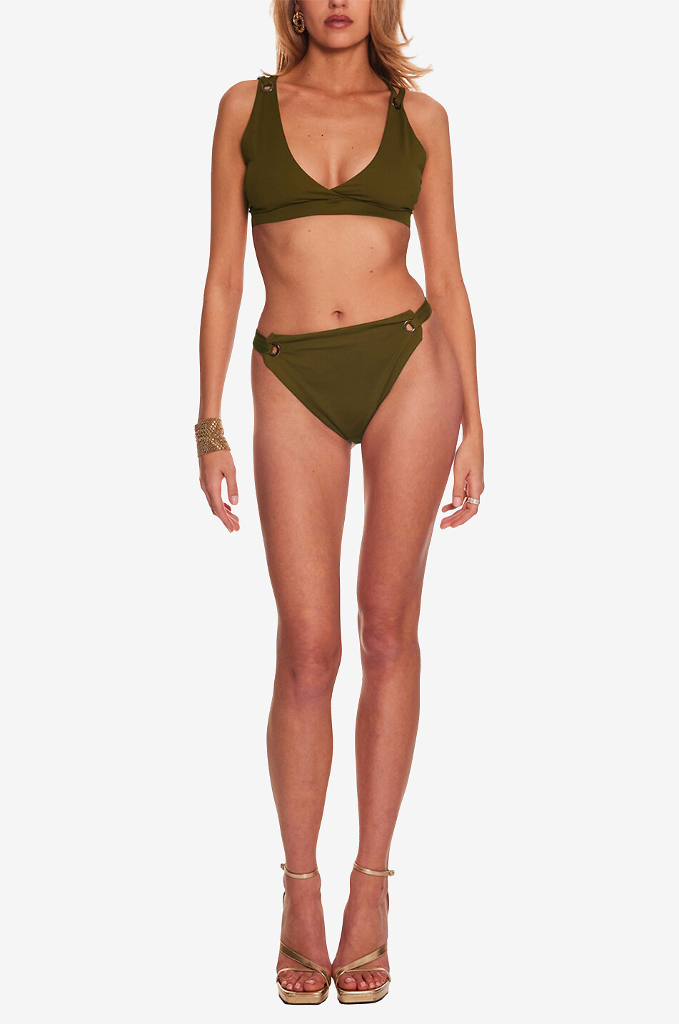 MAIÔ PARIS Triangelbikini mit Ausschnitten Rimini Damen KHAKI 2