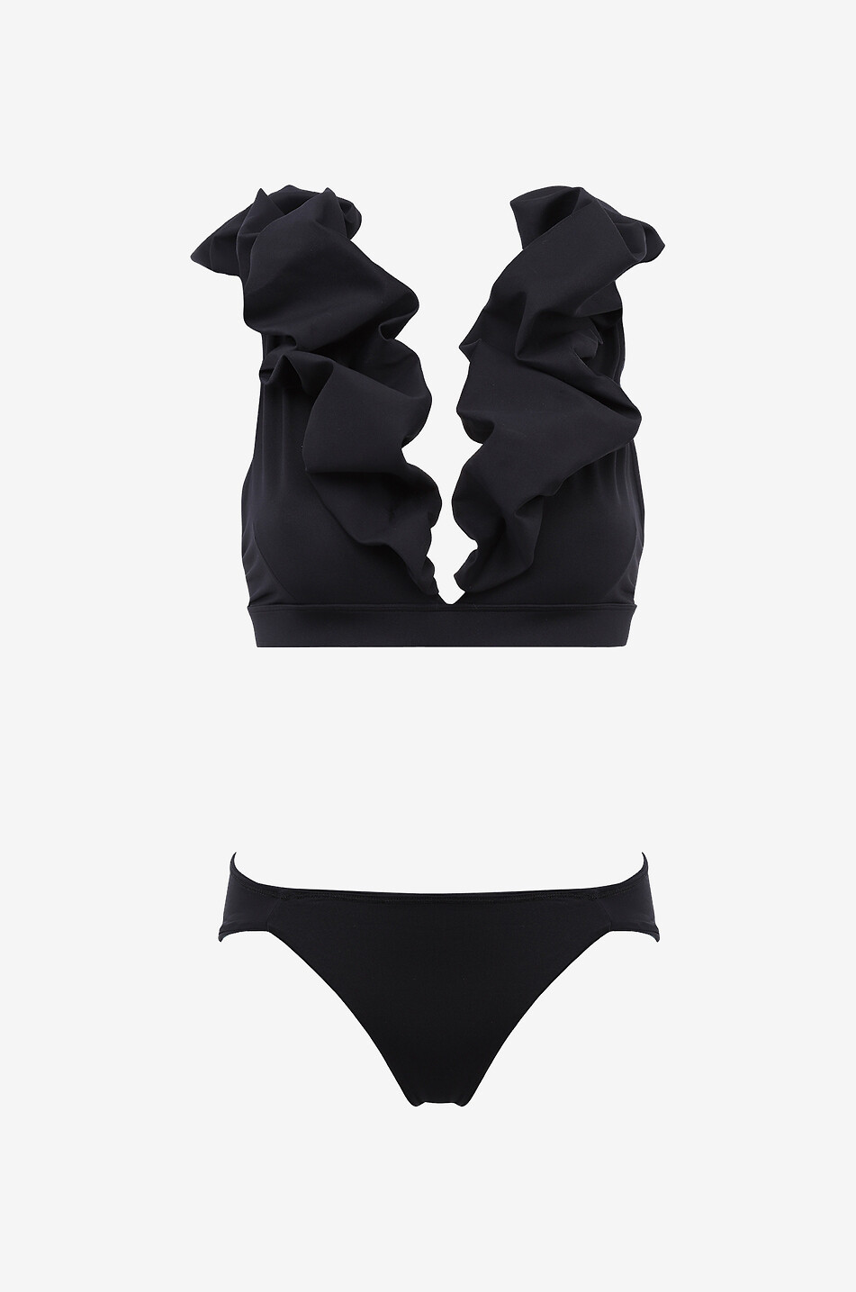Palazzo ruffled triangle bikini