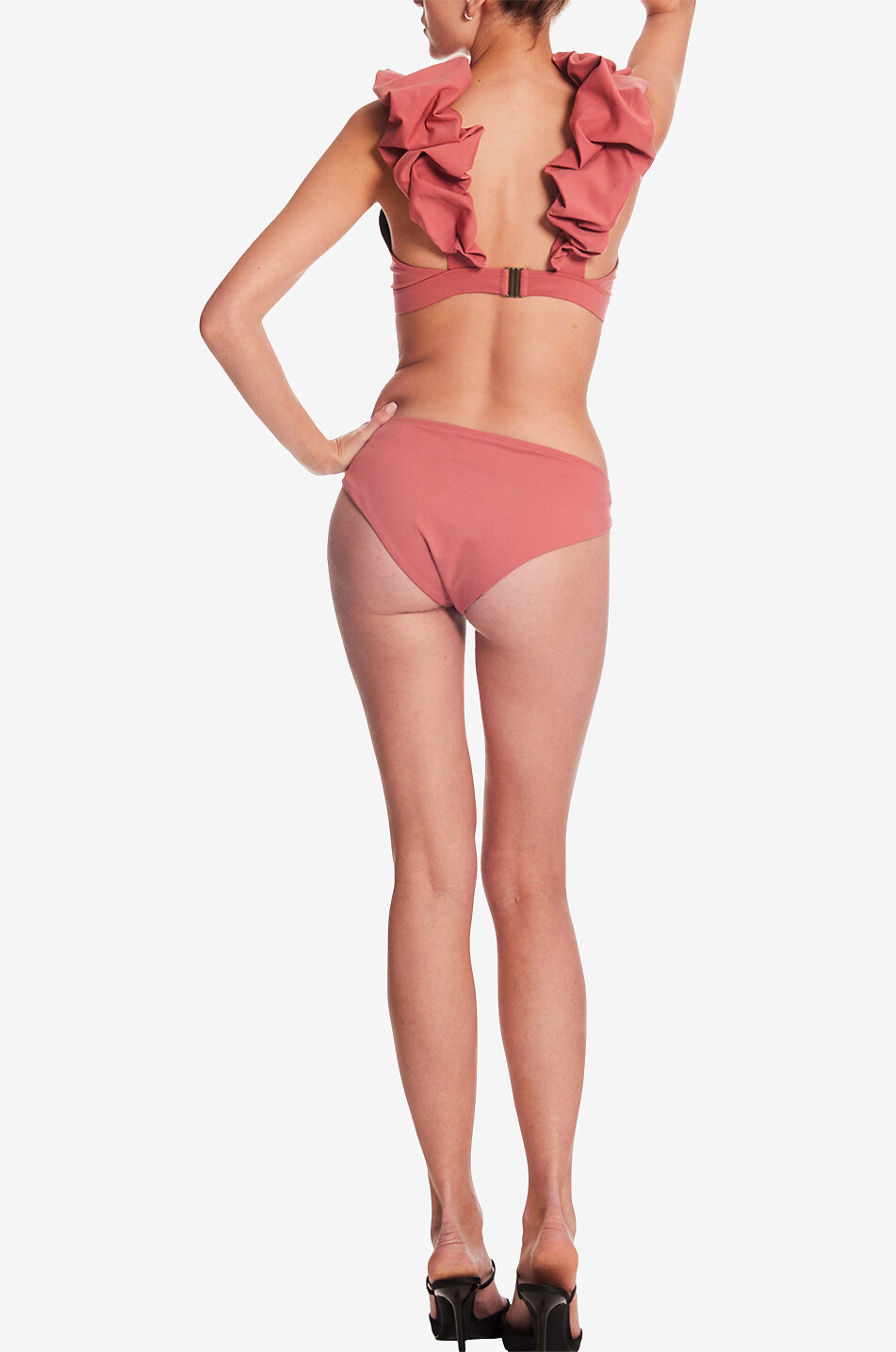 Palazzo ruffled triangle bikini