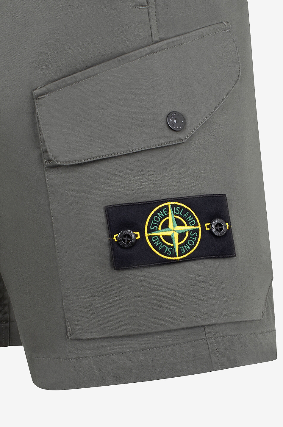 STONE ISLAND Bermuda cargo en coton stretch L0312 Regular Homme KAKI 3