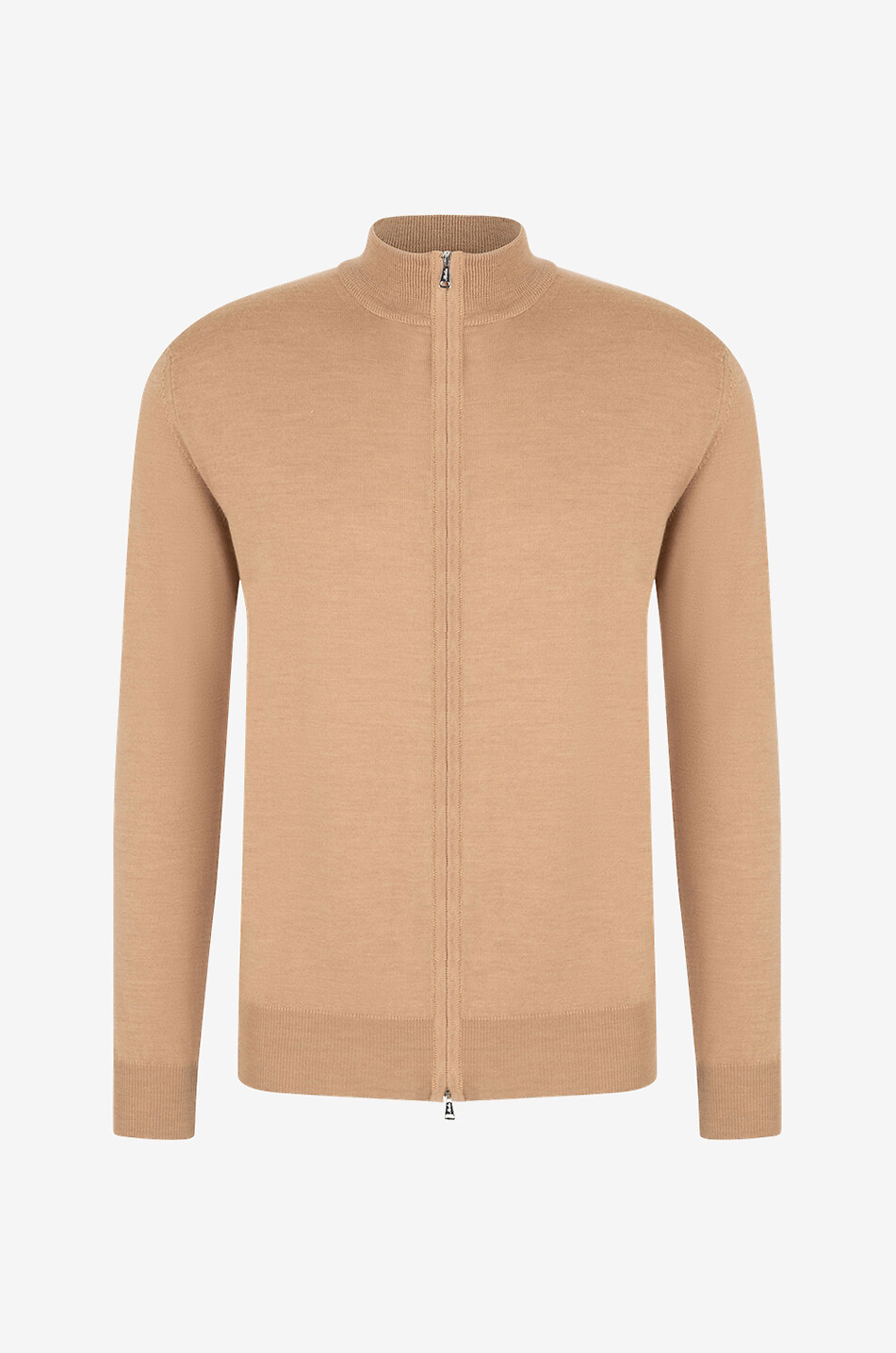 Cardigan fin zippé à col montant Cashwool