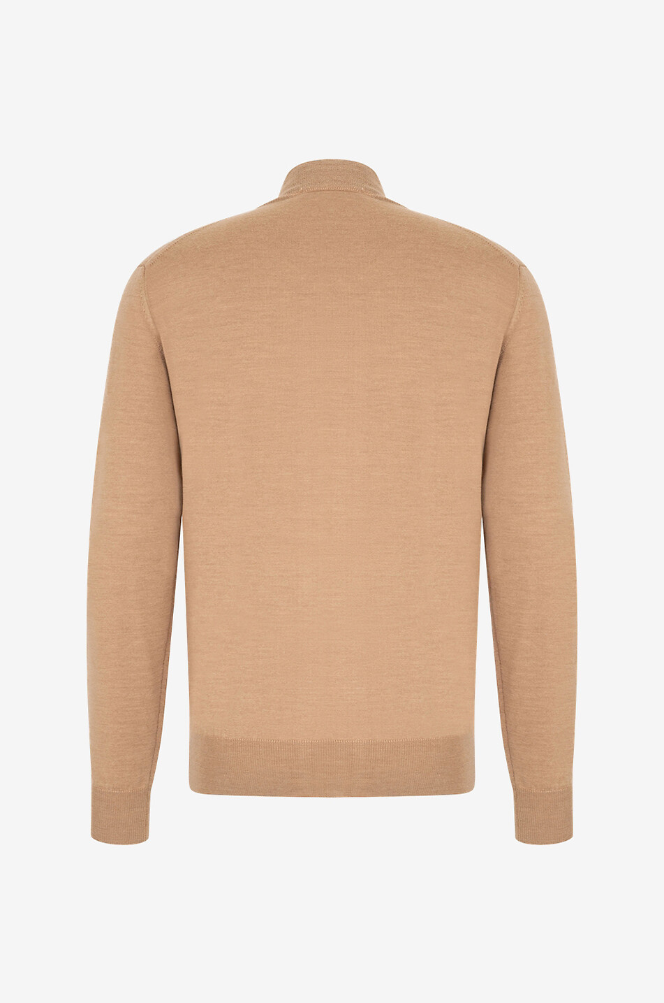 AURELIEN Cardigan fin zippé à col montant Cashwool Homme BEIGE 2