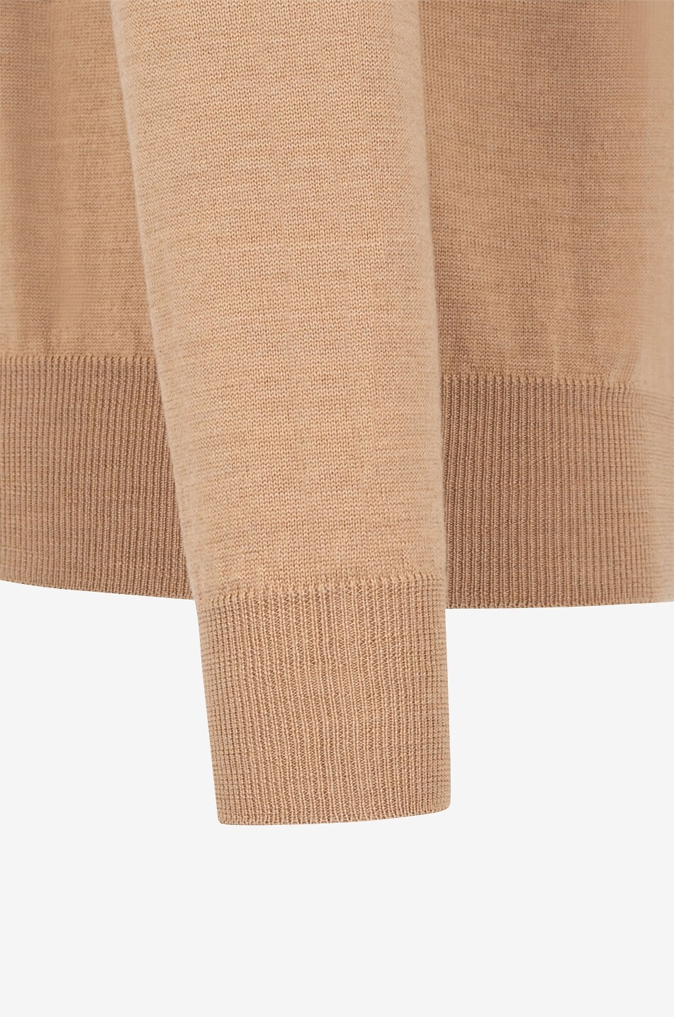 AURELIEN Cardigan fin zippé à col montant Cashwool Homme BEIGE 3